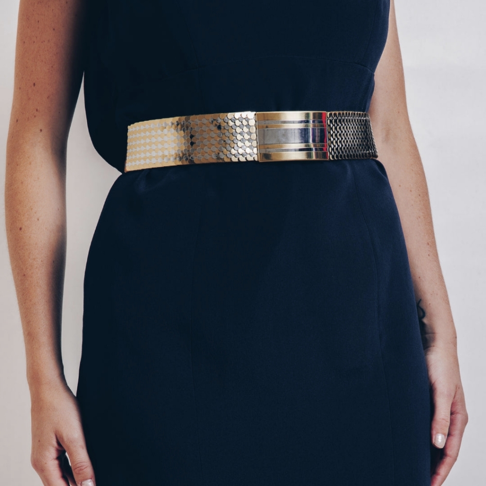 Vintage Silver and Gold Belt